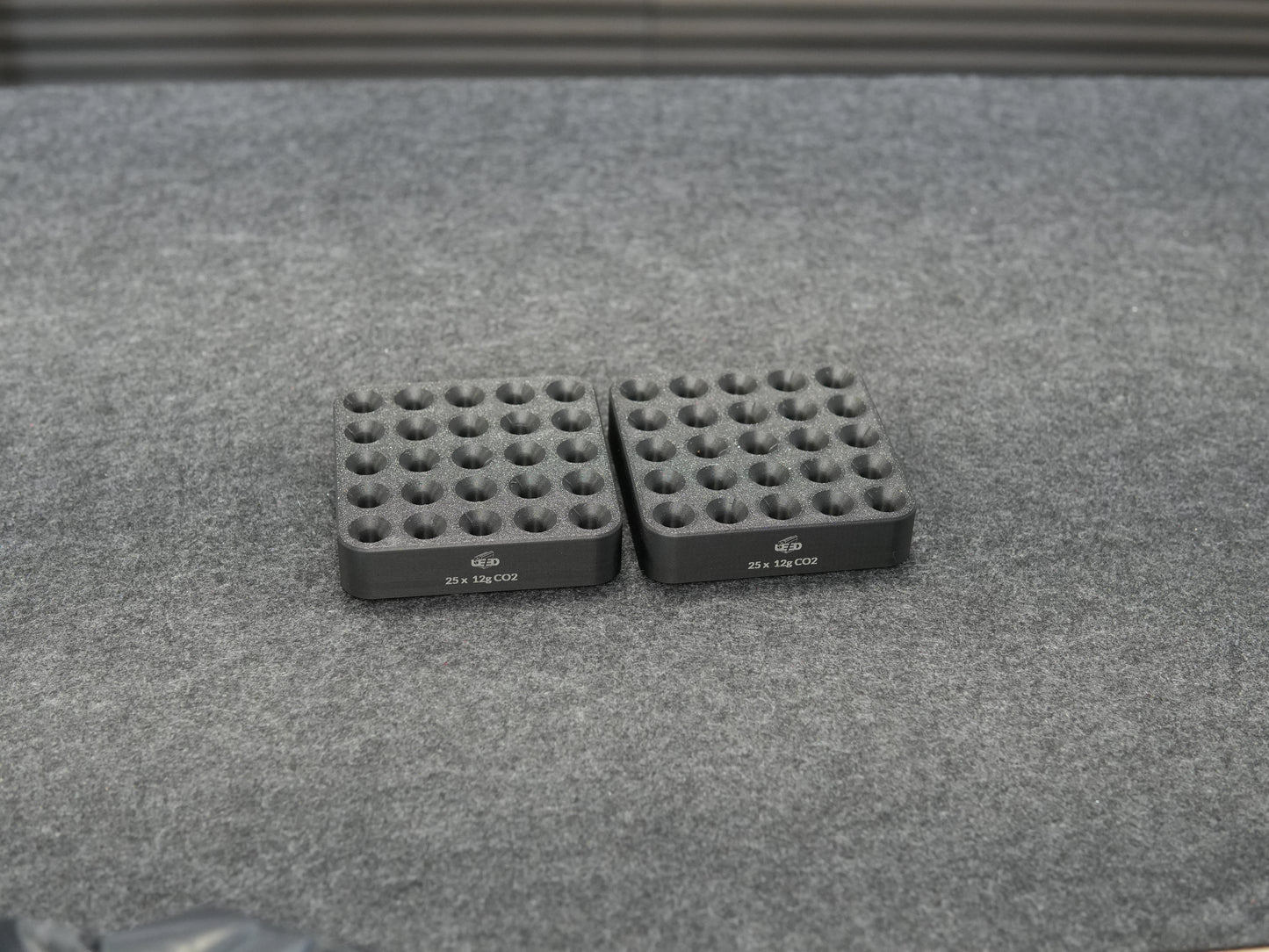25-way CO₂ cartridge holder for 12g – stackable, organized, robust