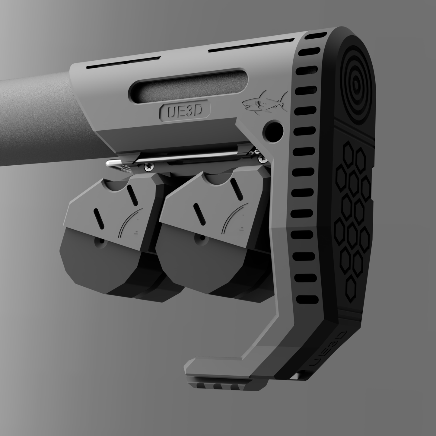 Modulare Schulterstütze "MEGASTOCK" für die AEA Megalodon original von UE3D